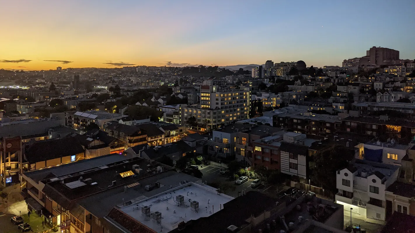Sunset from Japantown, San Francisco, on October 3rd 2022